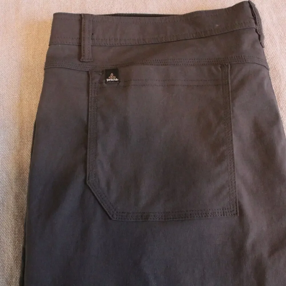 prAna Mens Zion Hiking Cargo Shorts Stretch Nylon Utility Gorpcore Charcoal 40